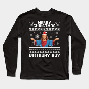 Jesus Christ Birthday Boys Long Sleeve T-Shirt